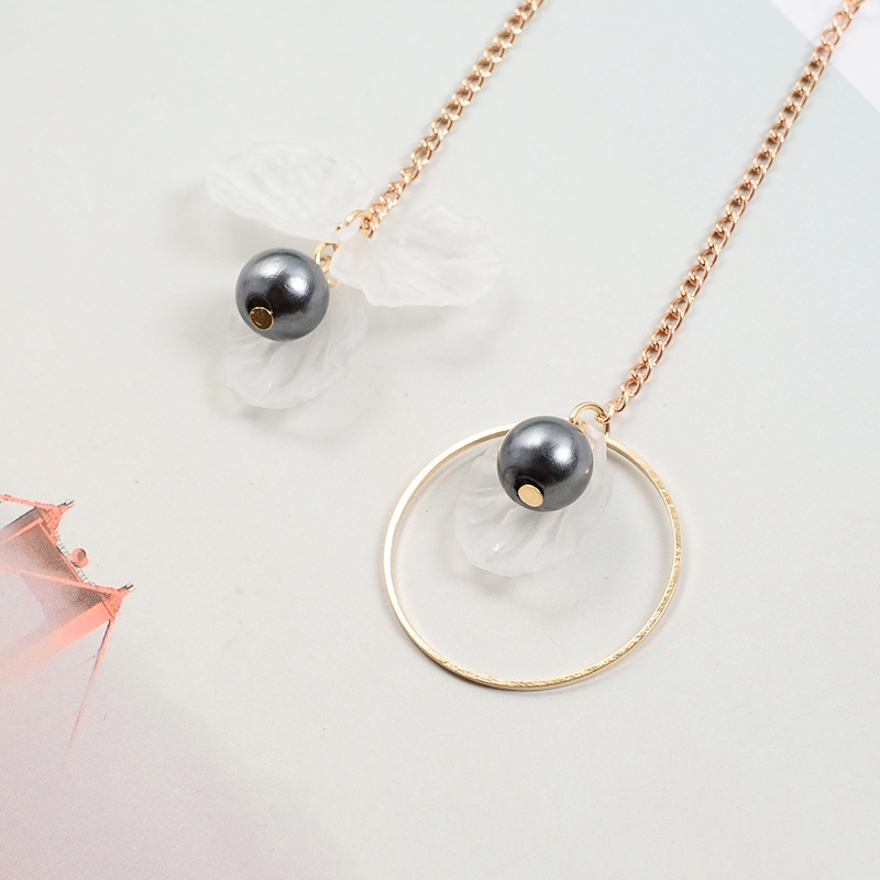 Anting Wanita Panjang Kelopak Bunga Casual Fashion Aksesoris - Anting Wanita-5