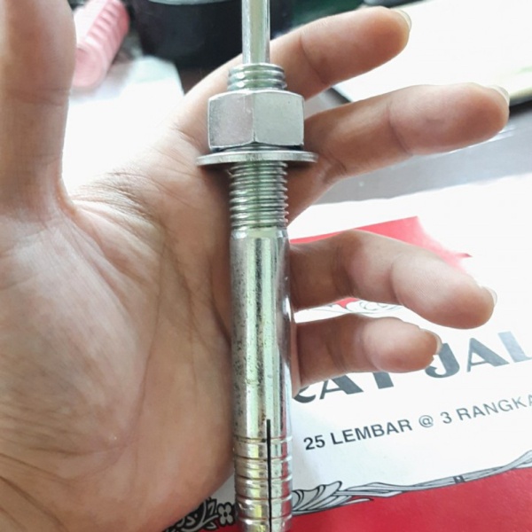 Stock Terakhir  hit anchor galvanis 16 x 100 angkur m16 putih galvanis dinabolt ketok Tools global