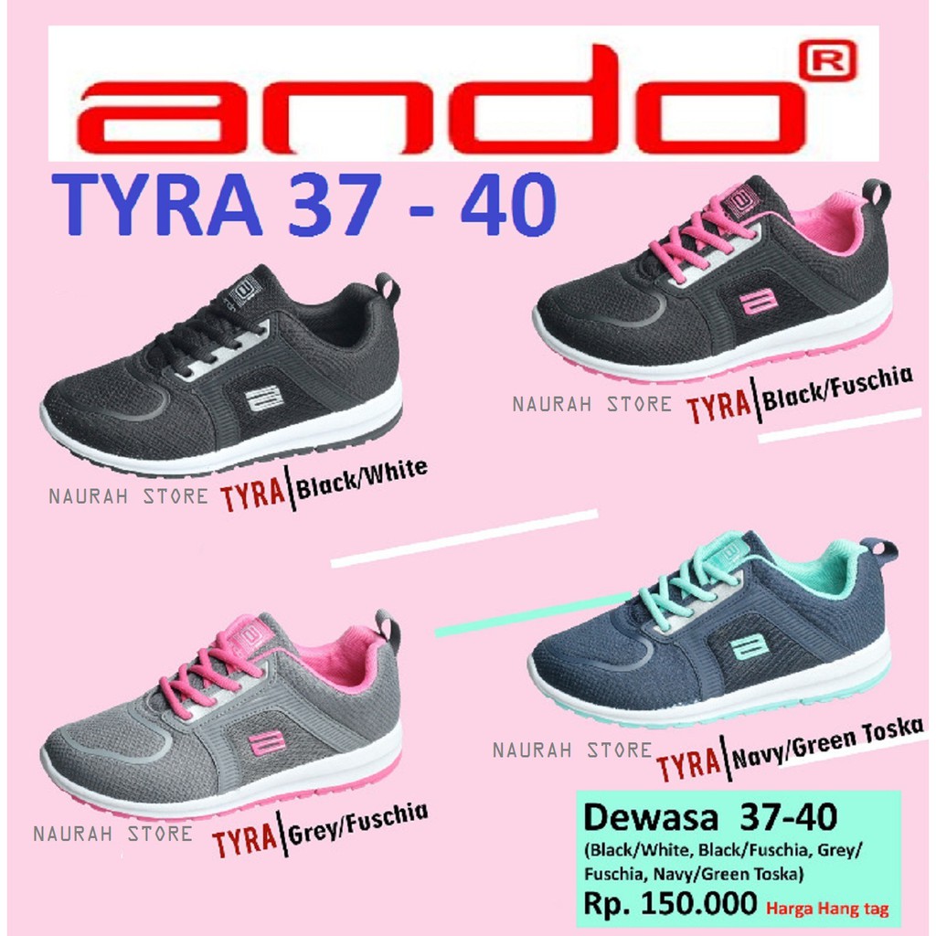 Ando Tyra Original Sepatu  Sneakers Kualitas Import Model 