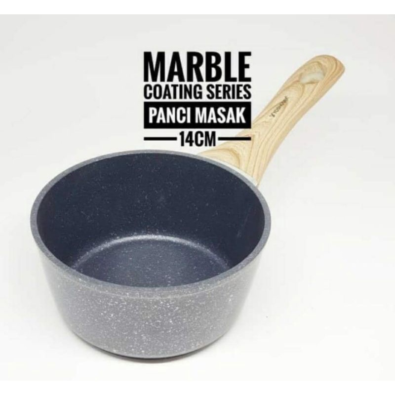 Marble Pan Yoshikawa Minowa 14 cm kecil / wajan anti lengket kecil / wajan 13 x 18 cm