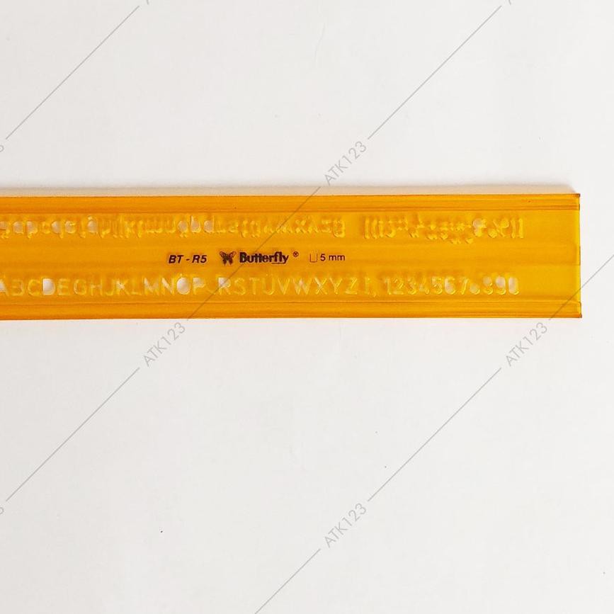 

SALE!! KODE-770 Penggaris Sablon / Mal Huruf 5 mm - Butterfly BT-R5