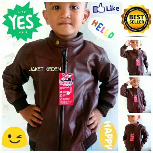 Jaket anak kulit laki laki perempuan cowok cewek pria wanita lucu karakter branded import murah unik