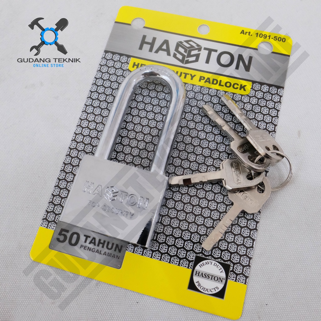 Hasston Kunci Gembok Chrome Leher Panjang 40 mm 50 mm 60 mm Gembok Hasston Prohex