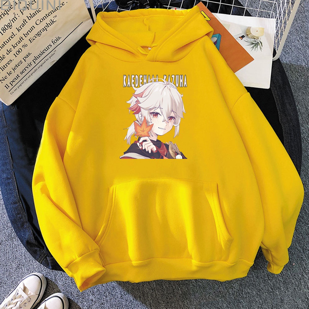 Hoodie Game Genshin Impact Hoodie Unisex Kaedehara Kazuha Hoddie Anime