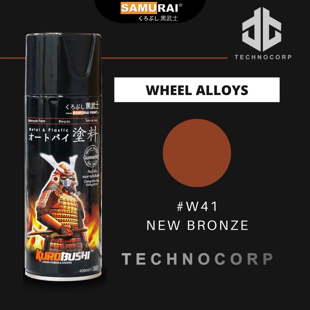 

Cat Semprot SAMURAI PAINT W41 NEW BRONZE / EMAS TEMBAGA BRONZE DOFF