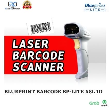 BLUEPRINT BARCODE Scanner Laser 1D X8L