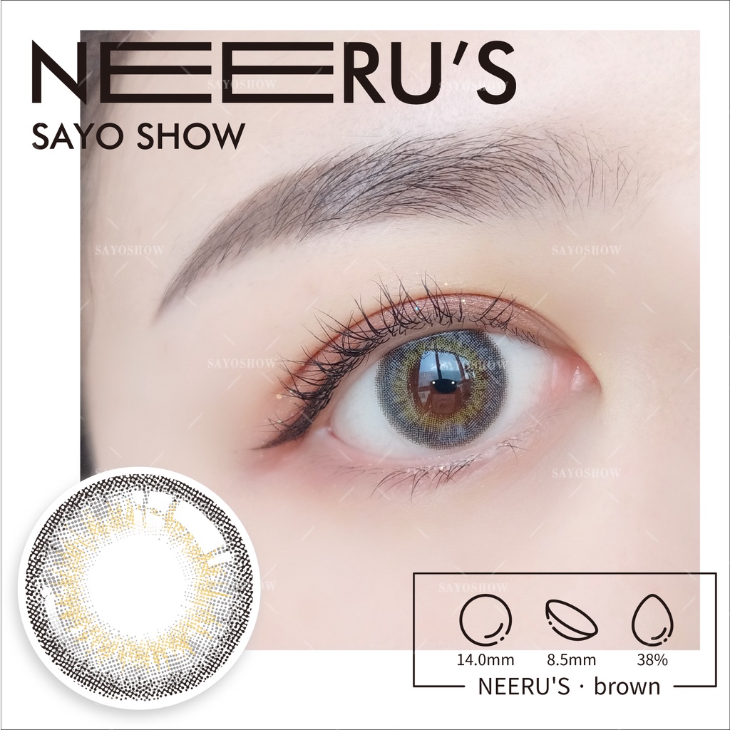 SAYOSHOW - Softlens NEERU'S Normal, Minus 1.00 S/D 8.00 (14 mm)