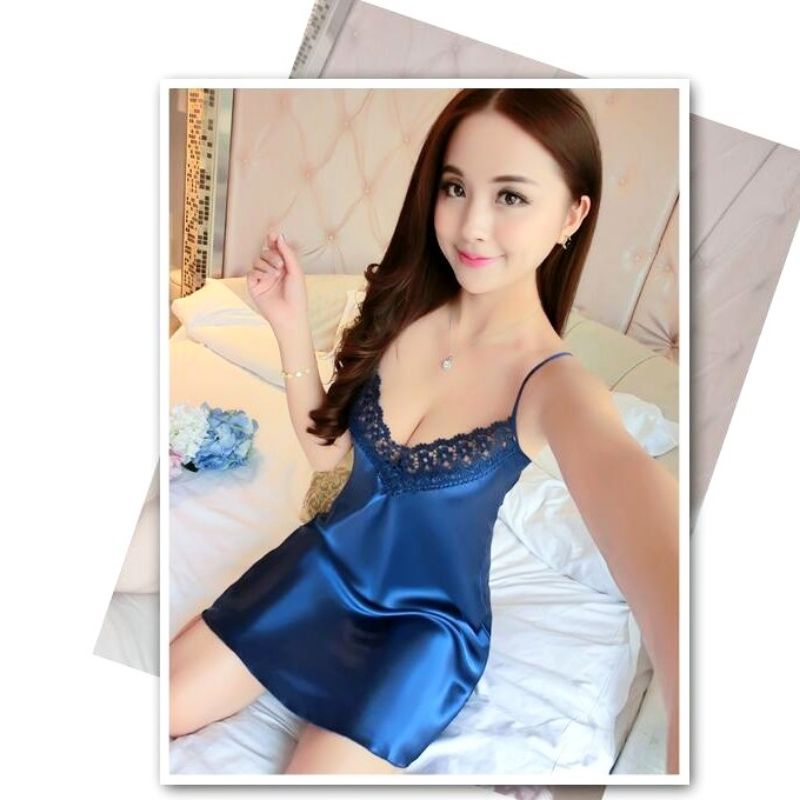 Baju Tidur Lingerie Sexy Dress brukat Bunga