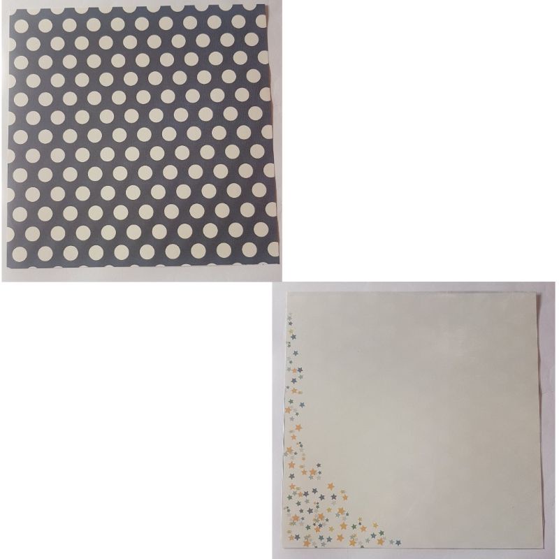 

kertas motif bolak balik bintang polkadot