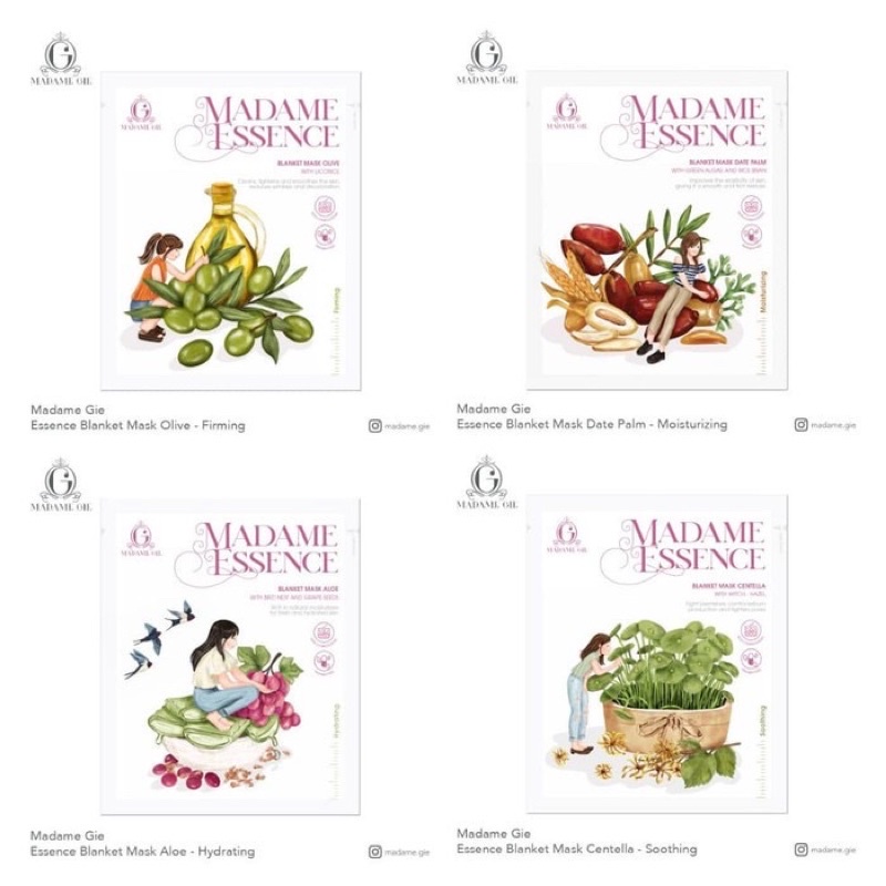 Madame Gie Sheet Mask Esscence/ Masker Wajah