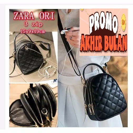 Tas ZARAAS factory selling 3 zipper shoulder strap women fashion #100305