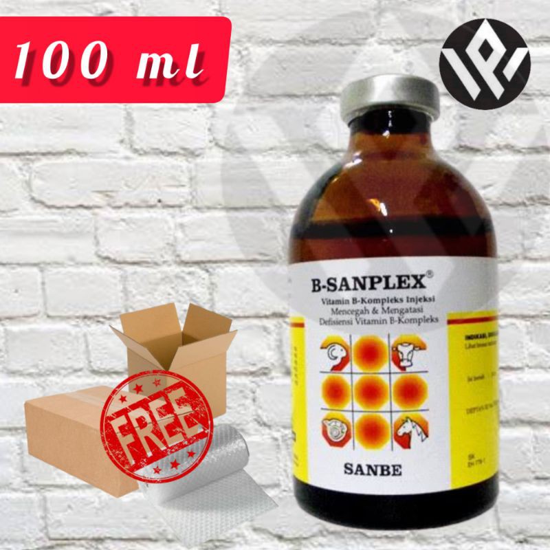 B Sanplex Injeksi Vol 100 ml Multivitamin Hewan PT Sanbe Farma