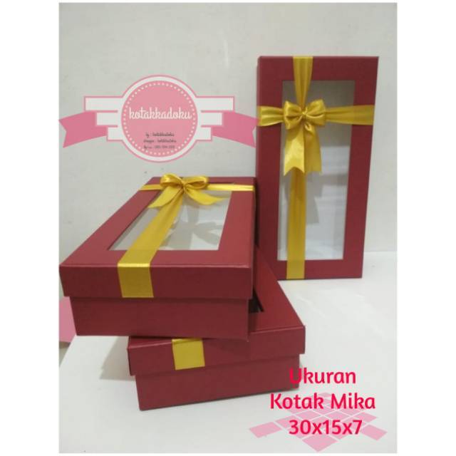 

Kotak Kado PxLxT 30x15x7 Gift Box Box mika bisa request warna dan Custom Ukuran