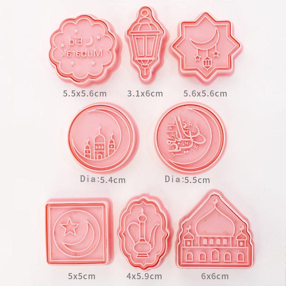 Solighter 8pcs/set Cetakan Cookies DIY Camel Fondant Cetakan Kue Alat Dekorasi Kue Candy Mold Biscuit Embossed Cutter