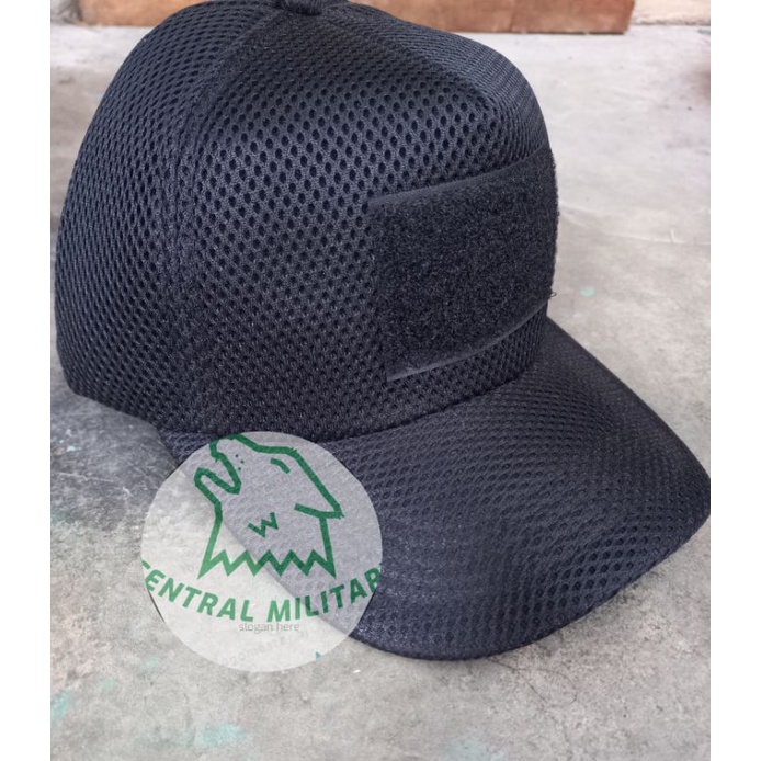 Topi Hitam Jaring - Topi Polos Hitam