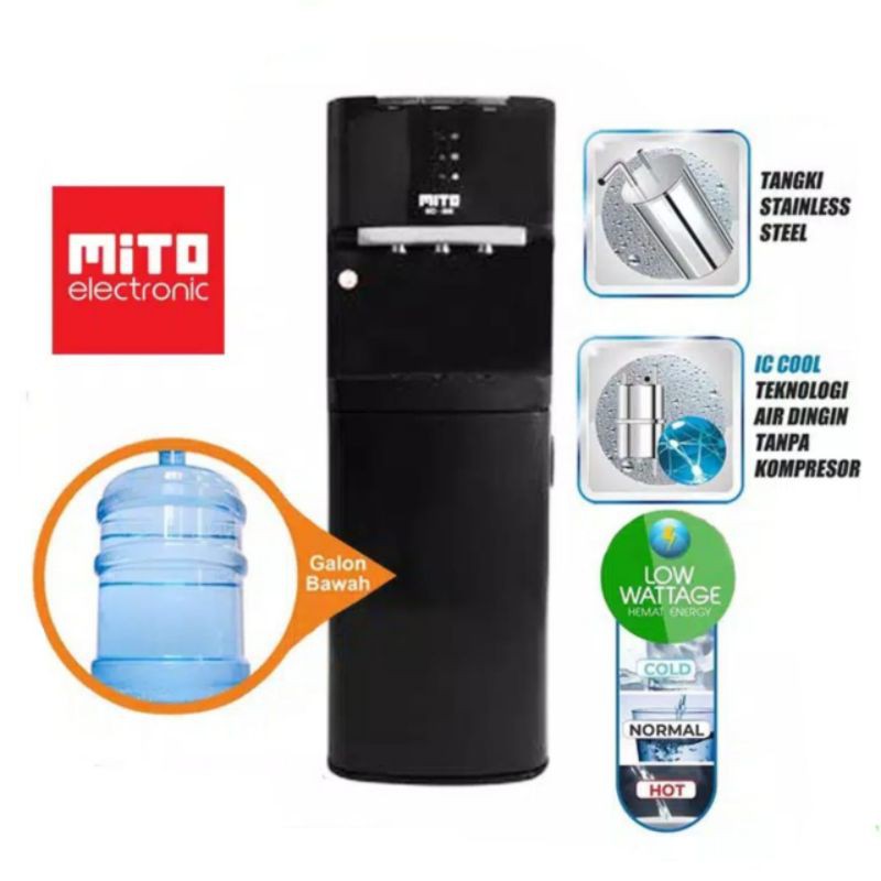 Dispenser Mito MD 666 - Water Dispenser Galon Bawah Mito MD666 Hot Normal Cool