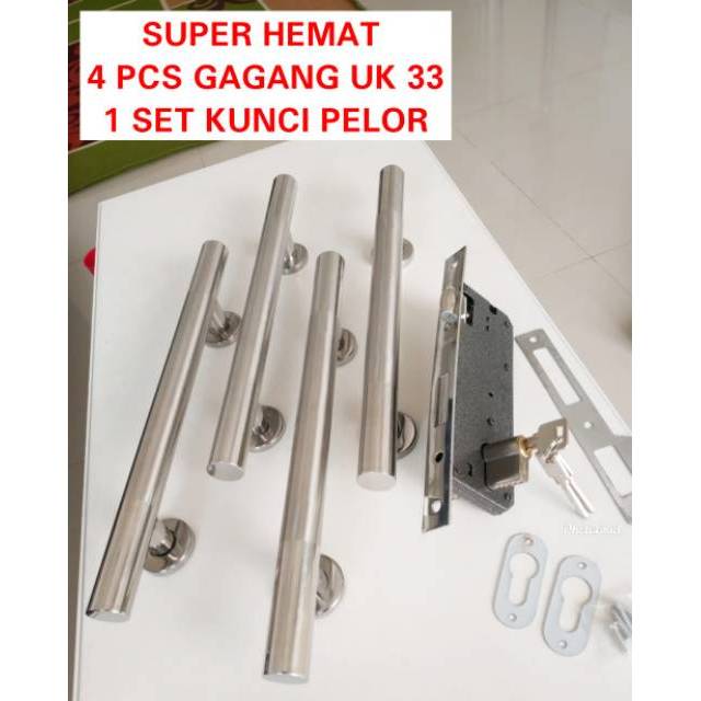 Pket hmt kunci pintu utama pintu double pintu kupu2 Promo sale kunci pintu komplit kunci rumah Murmr