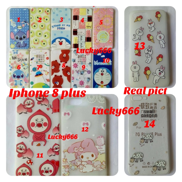 Soft case motif iphone 8 plus silikon karakter iphone 8 iphone 8s plus iphone 8+