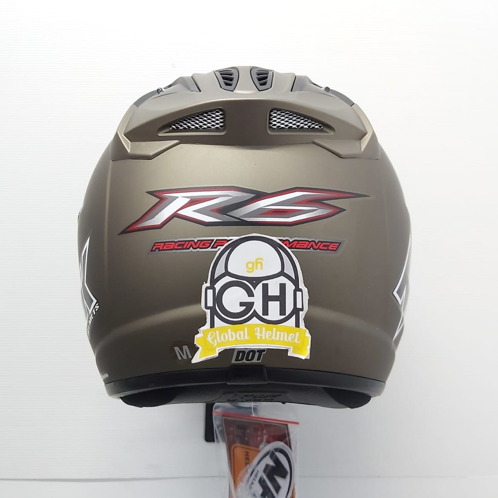 HELM HALF FACE NHK R6 NHK R-6 SOLID STAR GREY DOFF