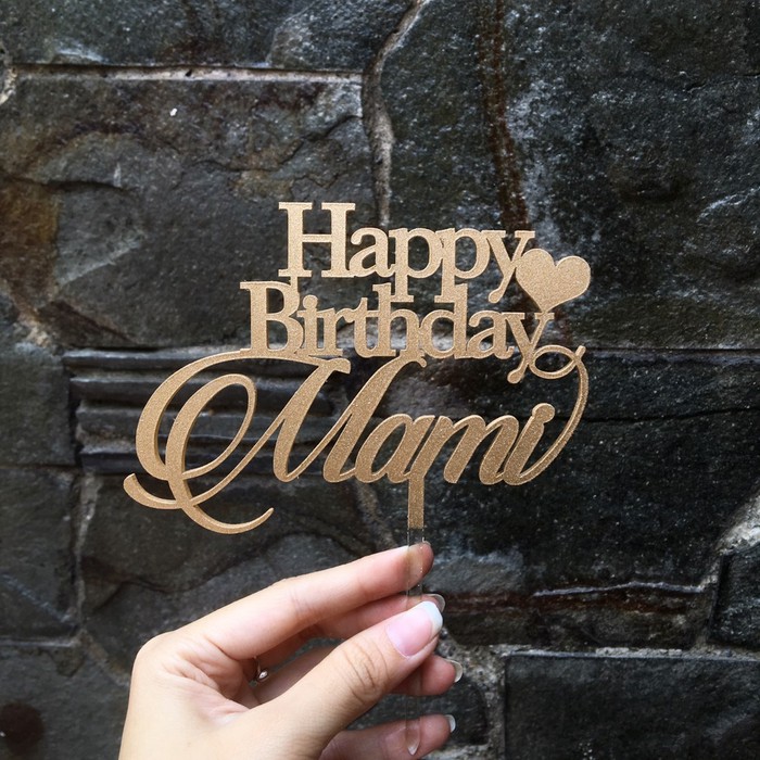 Caketopper HB Mami | Size 13 cm | Bisa Custom Tulisan