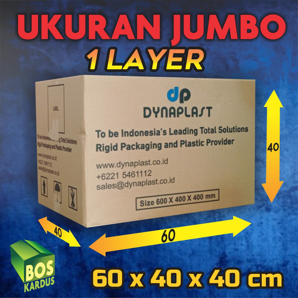 

Kardus Packing Besar Pindahan Jumbo Polos Baru Tebal Bekas Packaging 2 layer 1 layer Kuat Box Dynaplast Kantor 1ply 2ply Kemasan Single Double Wall Arsip Murah Dus DP60