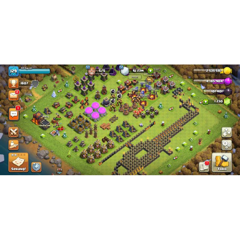 AKUN CLASH OF CLANS TH 10