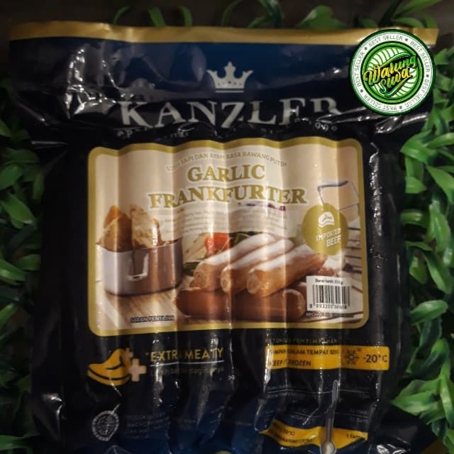

sosis sapi&ayam kanzler beef garlic frankfurter sausage 300gr isi 6