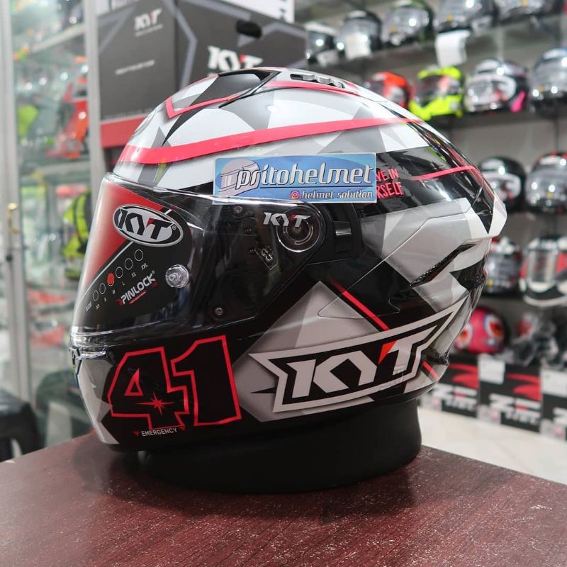 KYT NFR Aleix espargaro Pink White