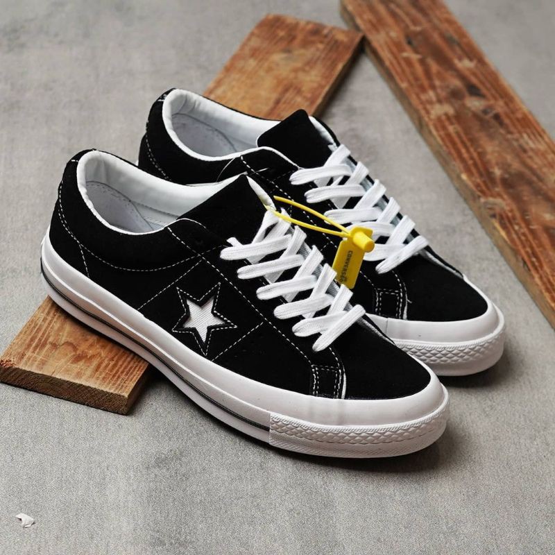 New Arrival Converse One Star BNIB Suede Black White Premium Original