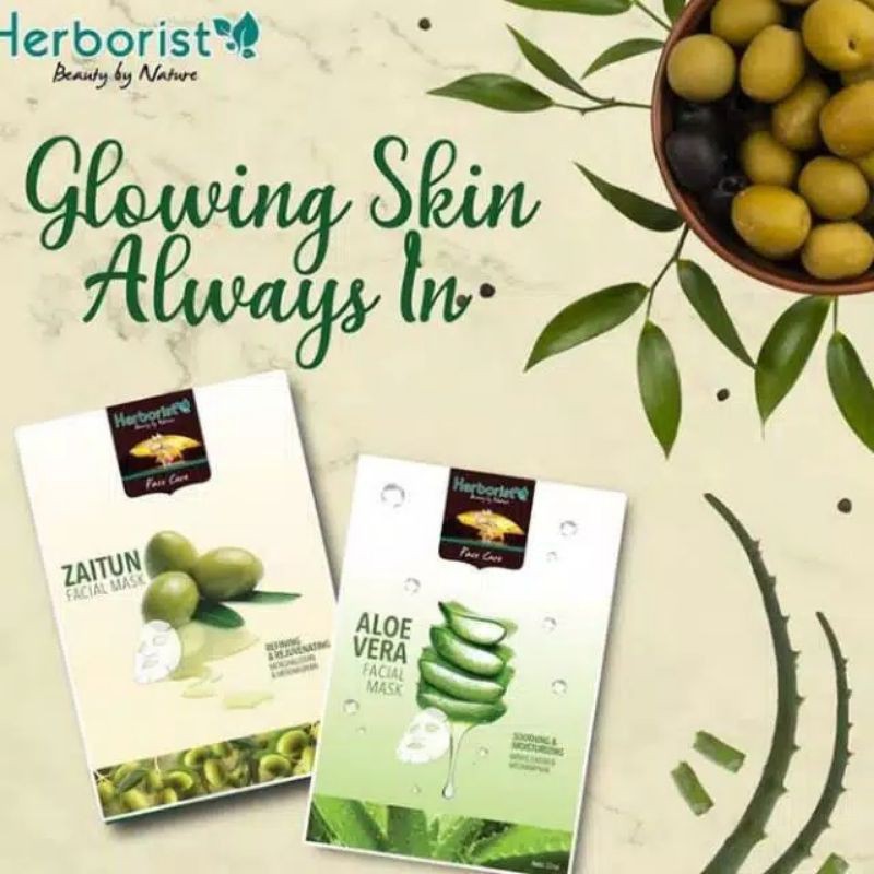 Herborist Face Mask Sheet Aloe vera / Zaitun 23ml