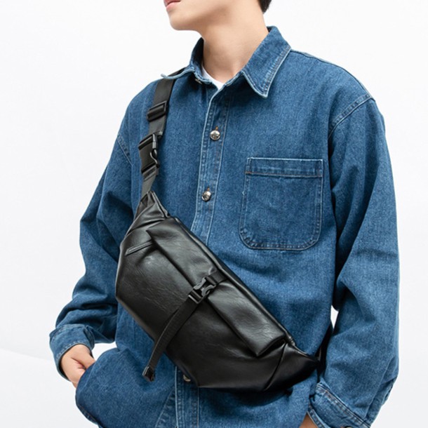 Tas Selempang Kulit Pria kekinian keren Tas Kulit cowok Pria Tas Selempang Pria