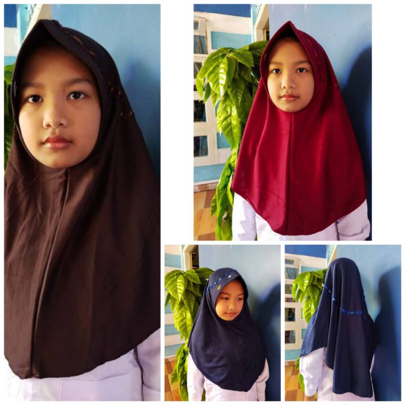 Kerudung Anak  kerudung sekolah Kerudung instan kerudung geblus kerudung anak SD kerudung serut