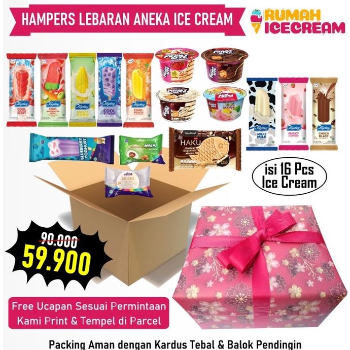 

Hampers/Parcel/Bingkisan Lebaran Aneka Ice Cream 16 pcs