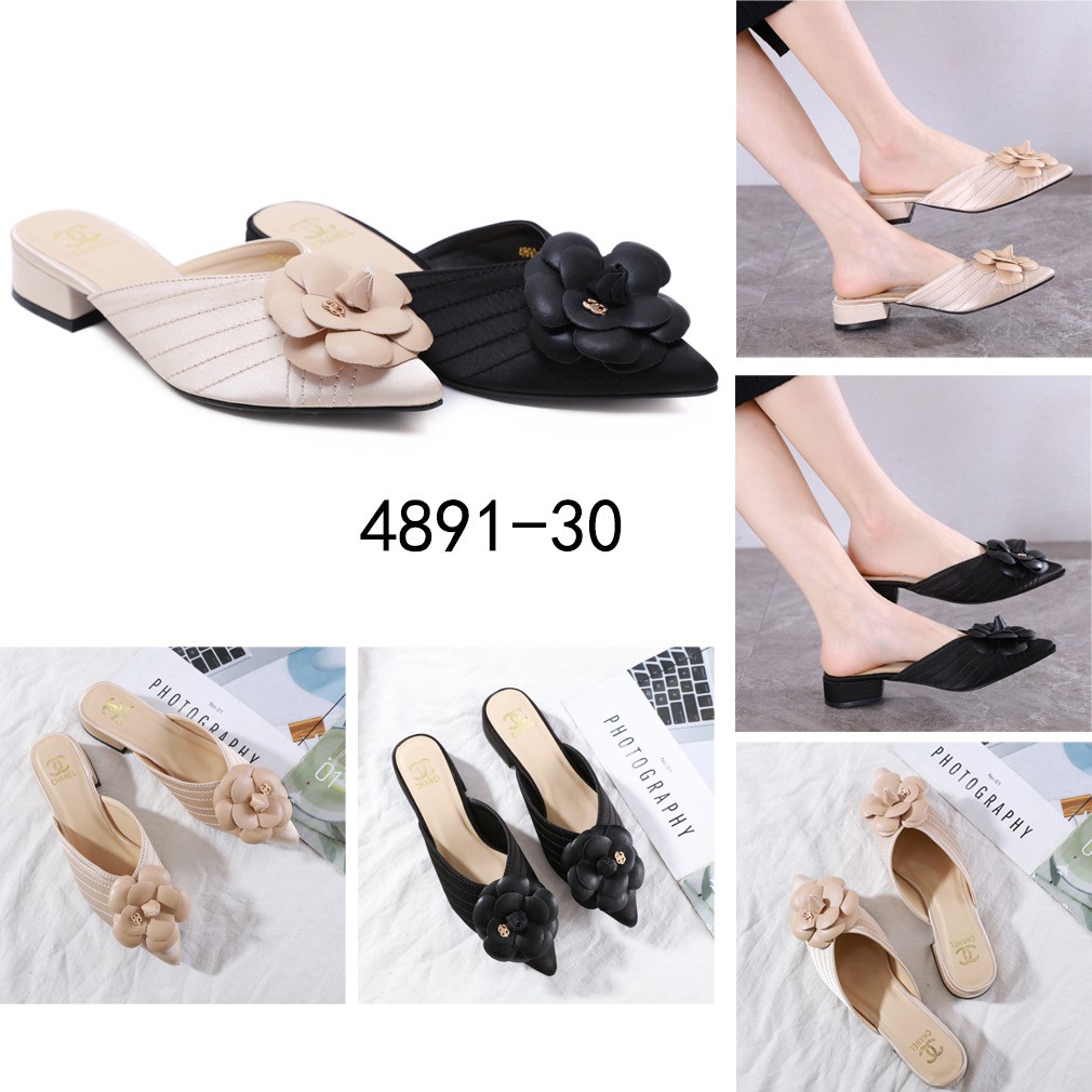 Chanel Camellia Flower Block Heells 4891-30 HH