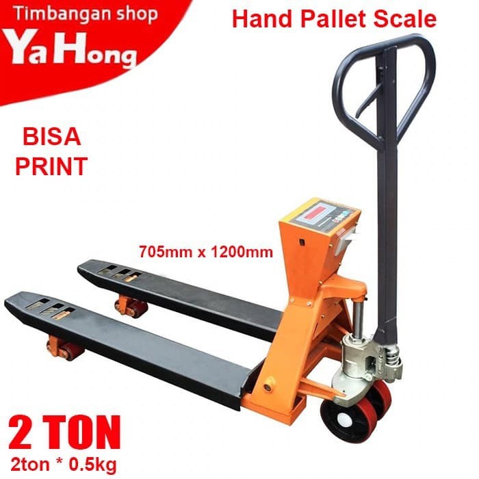 Hand Pallet Scale 2 TON Timbangan Pallet Digital + Print 2ton 0.5kg