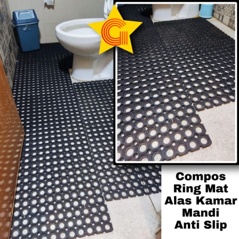 Compos Tipis Keset Karpet Anti Slip Kamar Mandi 40x60cm 11mm