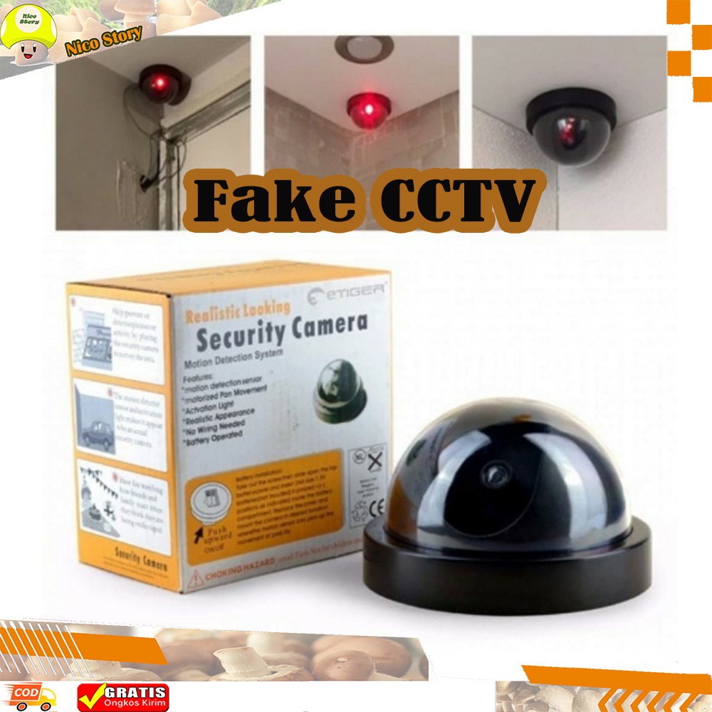 (NCS) COD Fake Dummy Dome CCTV  Security Camera Kamera Pengintai Palsu Tiruan