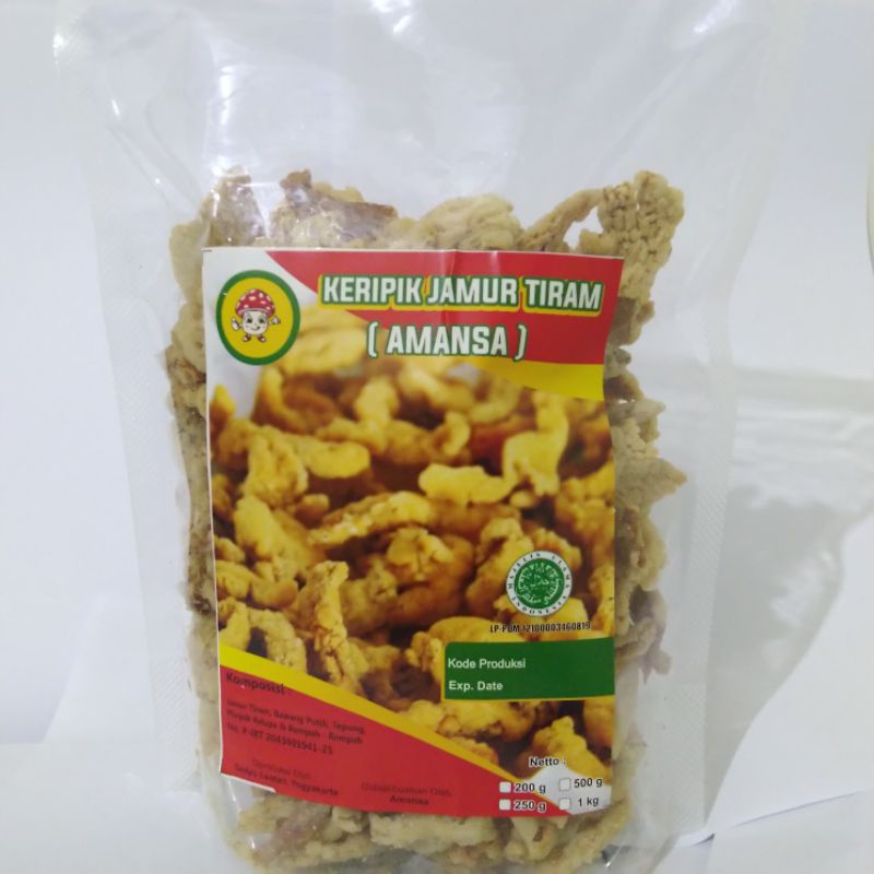 

keripik Jamur Tiram Kripik Oyster Mushroom 200gr