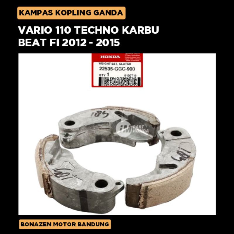 Kampas Kopling Ganda Vario 110 Techno Karbu - Beat FI 2012 2013 2014 2015 / Ori Honda GGC