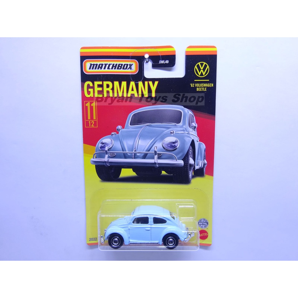 Matchbox Germany 62 Volkswagen Beetle Biru Muda