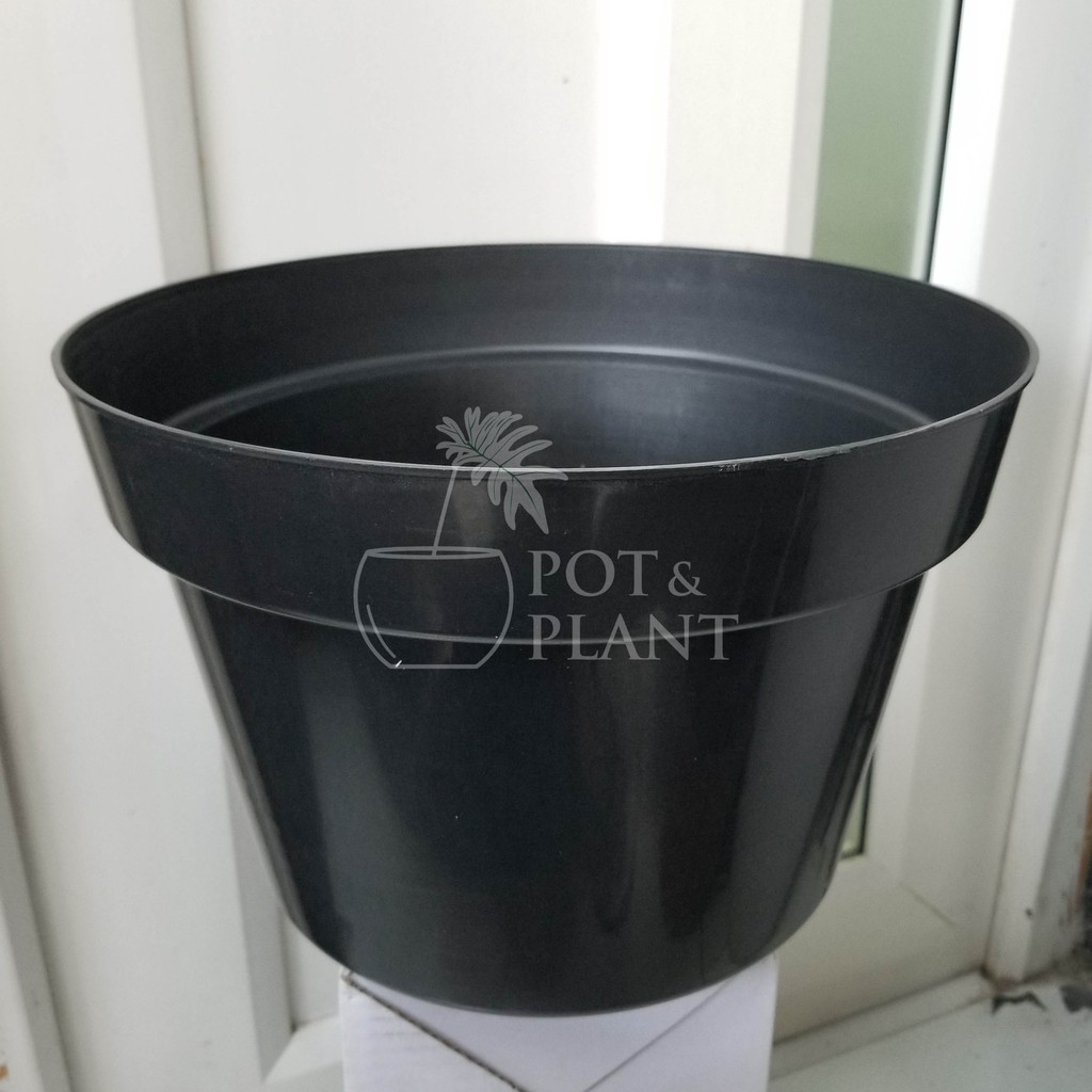 Pot Plastik Hitam KOI 30 - Diameter 29 cm - Murah Berkualitas