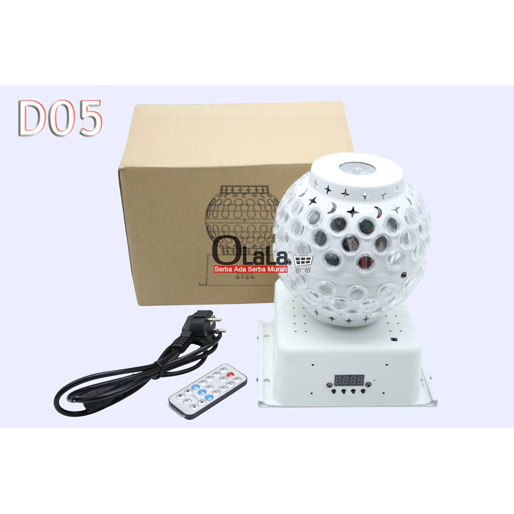 Lampu Disco Ball Berputar Magic Ball D05