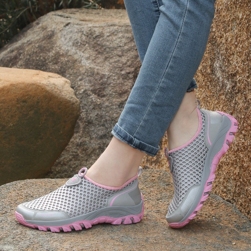 FOKU Sepatu Sneakers Wanita Terbaru Sepatu Olahraga Wanita Hiking Shoes Bernapas Non-Slip