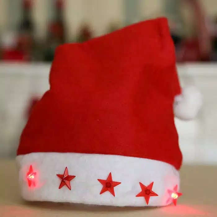 Topi Natal LED Bando Natal Bintang Dewasa Dan Anak All Size Motif Santa Claus Sinterklas Merry Christmas Hat