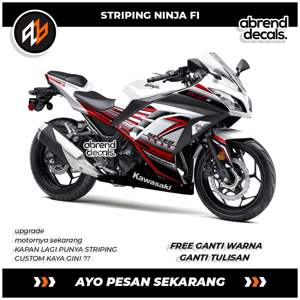 STRIPING NINJA FI / STIKER NINJA 250 FI / STIKER MOTOR NINJA / STIKER GRAFIS / KAWASAKI NINJA 250 FI