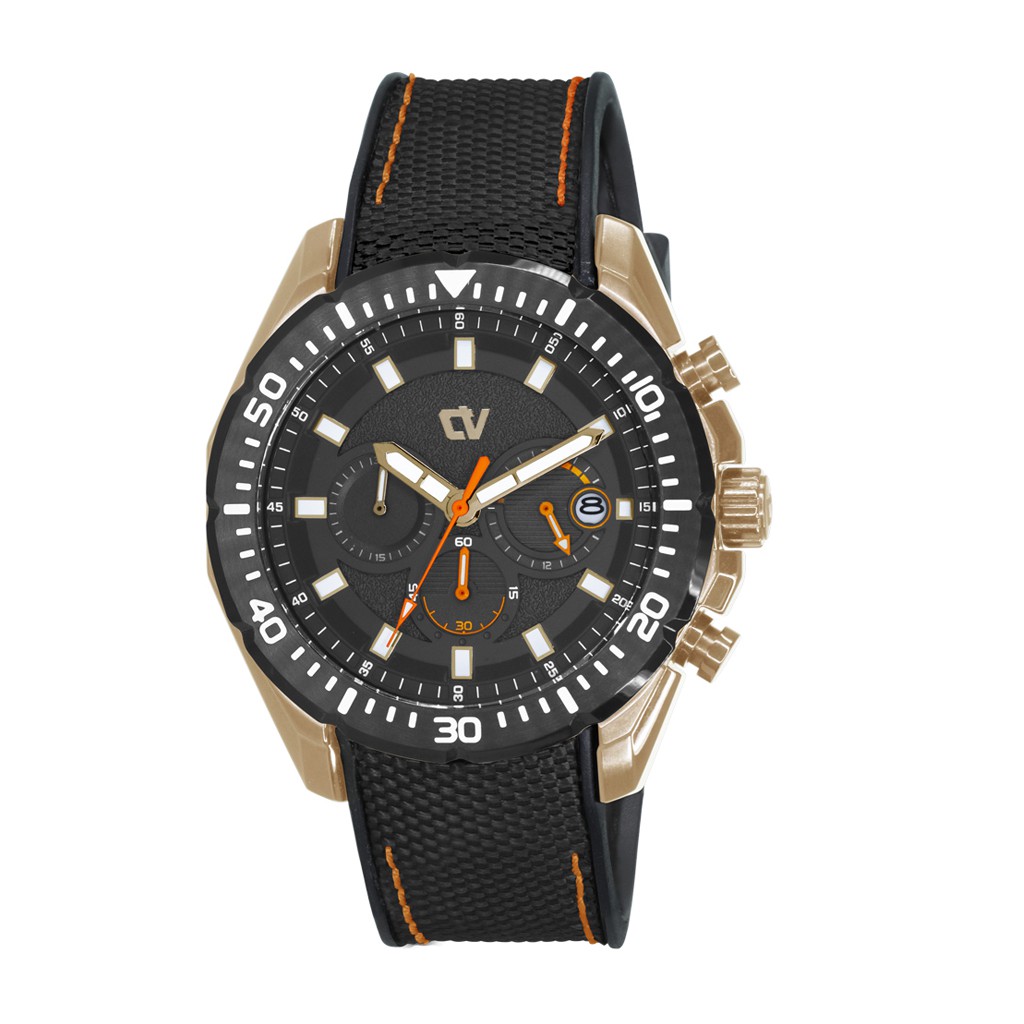 Jam Tangan Pria Tali Karet Christ Verra CV C 80241G-38 BLK