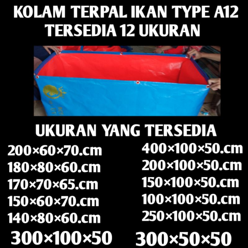 TERPAL KOLAM IKAN TYPE A12 UKURAN 200×100×100 KOREA KUALITAS TERBAIK