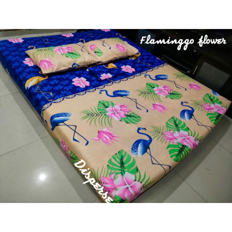 Sprei Motif Flaminggo Flowers