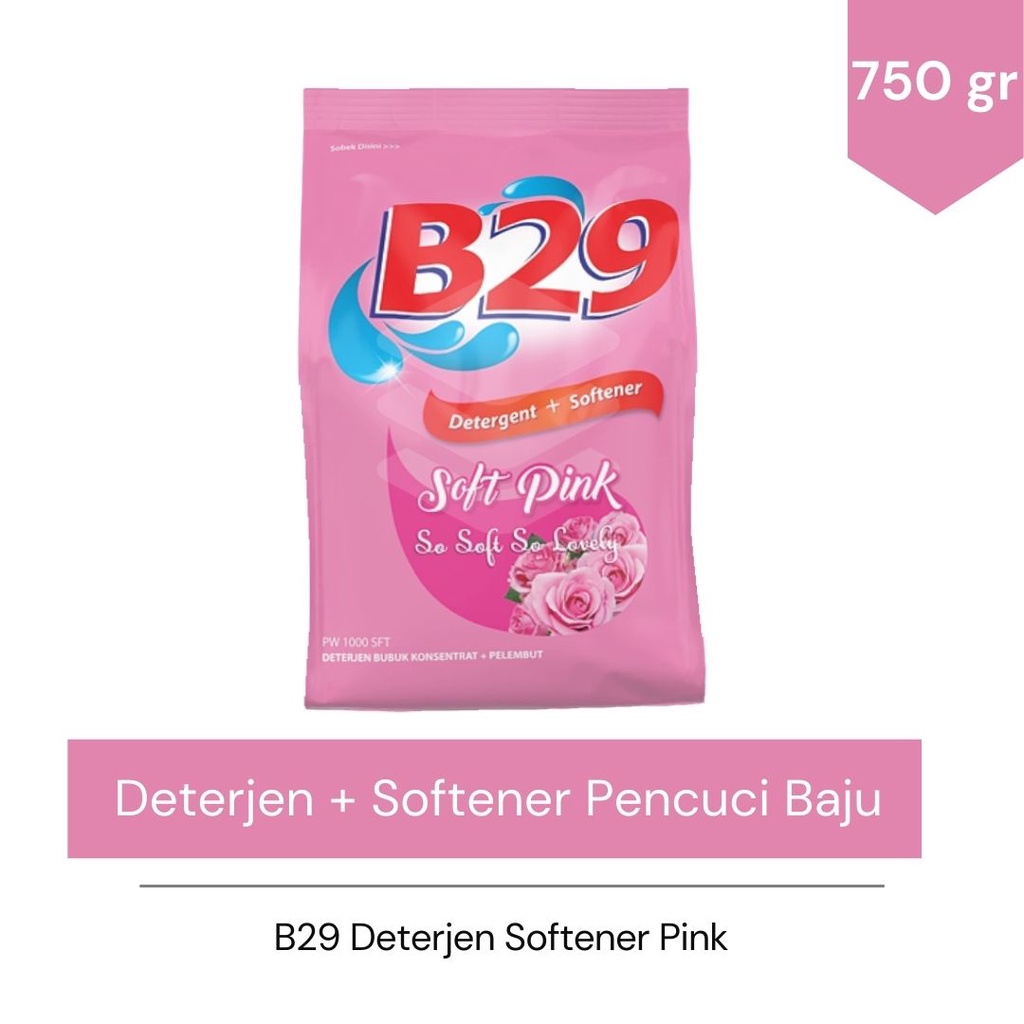 Jual B29 Detergent Softener Pink 750gr Sabun Powder Pencuci Pakaian ...