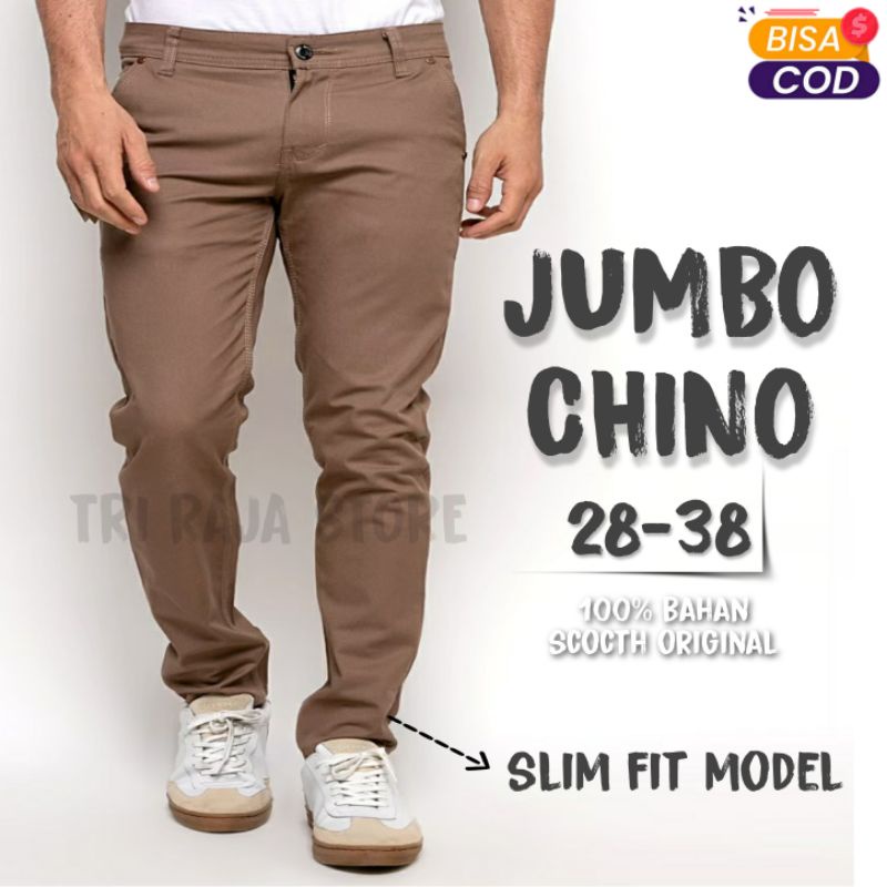 BIG SIZE CHINO PANJANG PRIA / Celana Cinos Pria Ukuran Jumbo / Celana Kantor Pria Big Size Jumbo / C